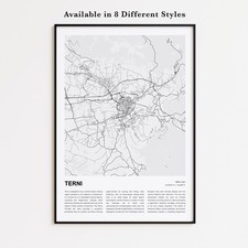 Stampa mappa città di Terni