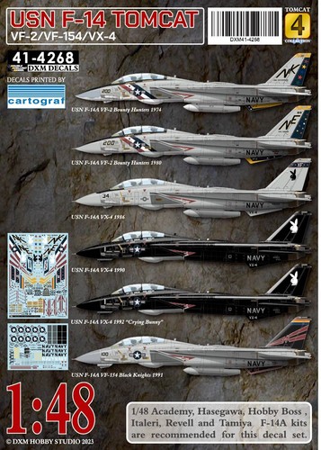 Decalcomania dxm usn f - 1/48, f-14