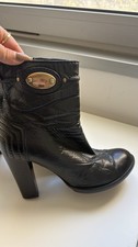 Chloé Black Leather Ankle