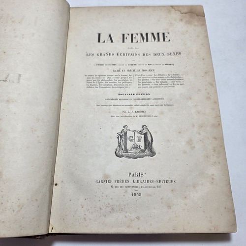 Libro antico 1855 la femme - libro,
