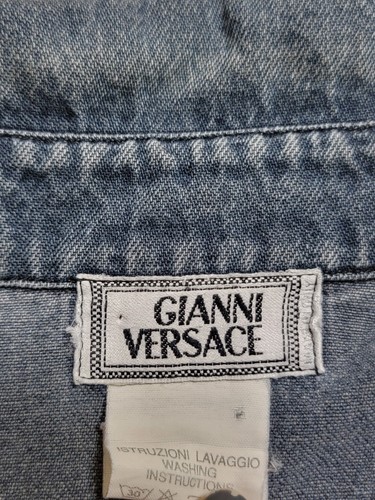 Top demin gianni versace - top,