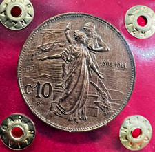 REGNO D'ITALIA - VITTORIO EMANUELE III - 10 CENTESIMI 1911 CINQUANTENARIO - SPL