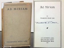 Ad Miriam by Frederick Houk Law Book SIGNED Autograph First Edition 1st DJ Poems