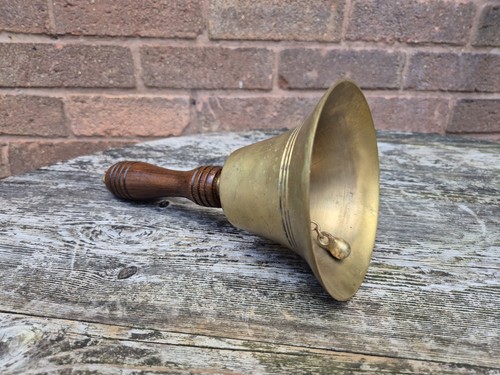 Vintage large brass - hand, bell