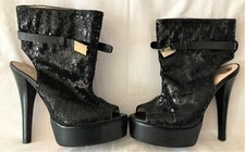 DONNA ELISABETTA FRANCHI PER CELYN B PUNTA SCARPE STILOS NERE EU 37 UK 4