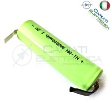 BATTERIA RICARICABILE AA STILO LR6 NI-MH 1,2V 2000mAh con terminale a saldare