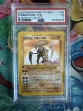 Pokemon 2002 Shining Kabutops PSA 1 Neo Destiny 1 Edizione 108/105 Italiano Wotc