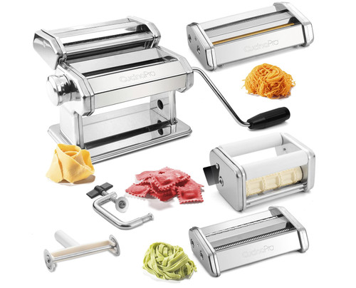 Set máquina pasta inox 3 - máquina,