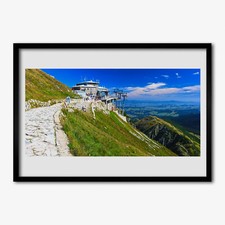 100x70 Cornice di legno MDF con foto incorniciate Sentiero di montagna