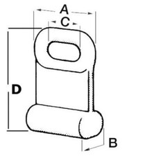 CURSORE PER RANDA 12x22 MM ACCESSORI BARCA VELA NAUTICA