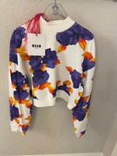 Felpa MSGM MILANO bianca/viola