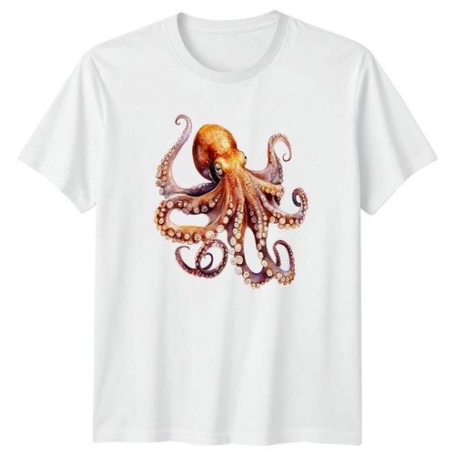 Shirt acquerello polpo - acquerello,