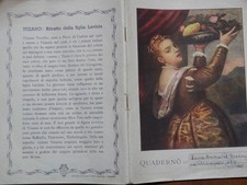 Vecchio quaderno scolastico scuola D epoca TIZIANO RITRATTO DELLA FIGLIA LAVINIA