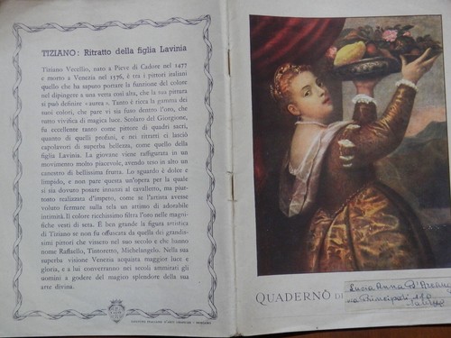 Vecchio quaderno scolastico