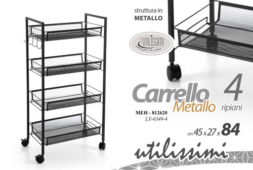 Carrello metallo multiuso - carrello,