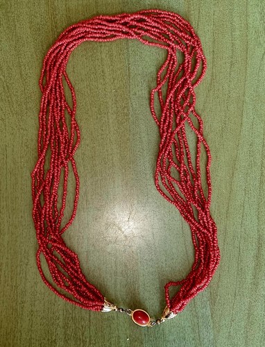 Collana torchon corallo - collana,