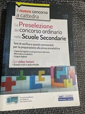 PRESELEZIONE DEL CONCORSO ORDINARIO SCUOLE SECONDARIE -TEST E QUESITI 
