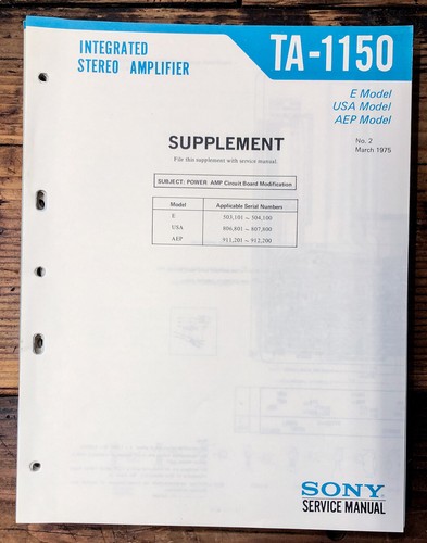 Sony 1150 amplificatore - ta-1150,
