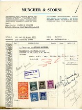 1953 MILANO via U. Foscolo, 1 - MUNCHER E STORNI Fattura per piastrelle