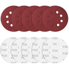 Bolatus 10 Pezzi di Carta vetrata 125 mm 320 Grana Dischi abrasivi Rotondi l