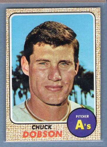 1968 topps chuck dobson - #62,