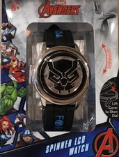 Orologio Marvel Avengers Black Panther Logo Spinner LCD Bambini Bambini Età 6+
