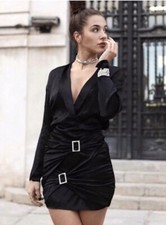 ZARA NEW Womens  BLACK SATIN