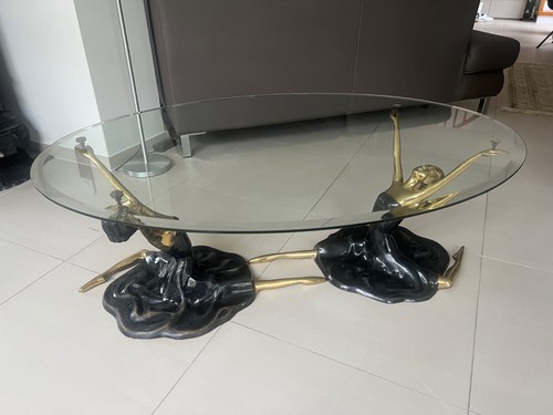 Tavolino ovale piano vetro - ovale,