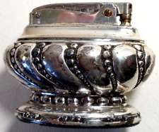 RONSON-ACCENDINO DA TAVOLO-CON STOPPINO-A BENZINA- VINTAGE-IN METALLO-USATO