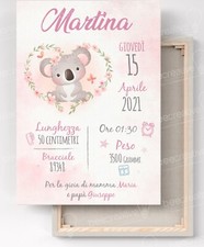 Quadro nascita 30x40 bambina - nascita,