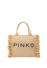 Women's PINKO Straw/Black Bag