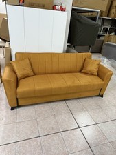 Divano Vellutato Giallo Ocra