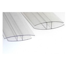 PROFILO GIUNZIONE LASTRA POLICARBONATO ALVEOLARE Lunghezza 2 mt  6mm /10 mm