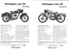 Alpino - Ciclomotori 48 e Motoleggere 125 - Depliant 1952 Motobici Stradella 