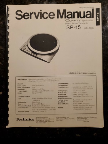 Technics giradischi 15 - giradischi, sp-15
