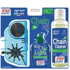 STAR bluBIKE BIO CHAIN KIT lubrificante + pulitore catene + dispositivo di pulizia catene