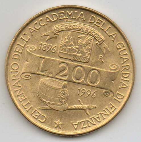 Italia 200 lire - lire, 100°