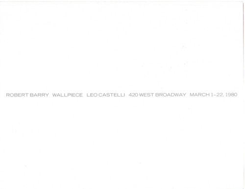 Robert barry leo castelli - leo,