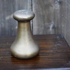 Antica bilancia W&T Avery negozio di alimentari inglese 7 libbre ottone fuso peso