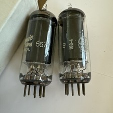 NOS Coppia TUBI GE 6677 / 6CL6