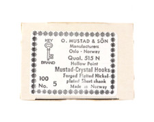 AMI MUSTAD CRYSTAL HOOKS - Ref 515N - Size 5 - 100 pz - GH065