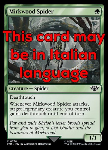 Mtg mirkwood spider - spider,