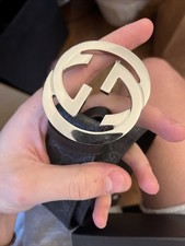 Cintura Gucci nera GG Con