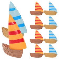 10 Pezzi Mini Barca a Vela Piccola Decorazione Barca a Vela Nautica