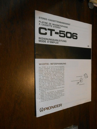 Pubblicita 506 instruction - pubblicita'ct-506,