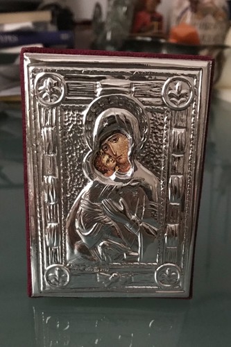 Vintage icona madonna con - vintage,