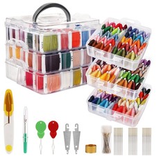 Handi Stitch Set Ricamo (187pz) Embroidery Kit Ricamo Punto Croce con Scatola a