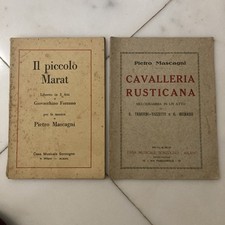 2 Libretto D’opera Mascagni Il Piccolo Marat Cavalleria Rusticana Sonzogno