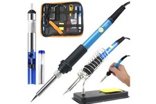 Saldatore a Stagno 6 punte 60W + Borsetta con Accessori Temperatura Regolabile 