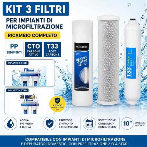 Kit filtri depuratore acqua - kit,